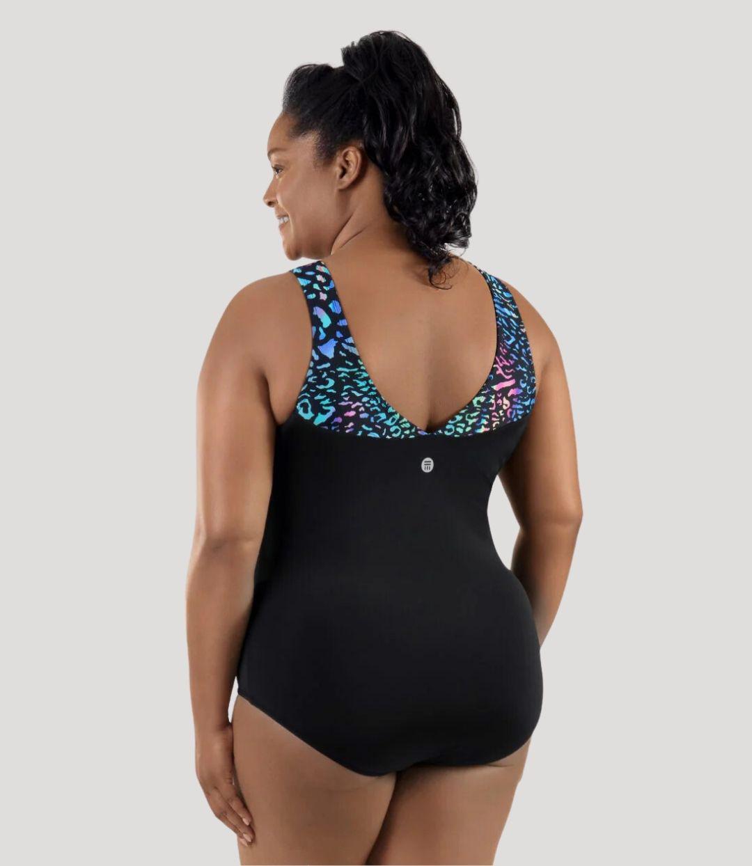 QuikEnergy Sweetheart Tank Plus Size Swimsuit Coral Reef