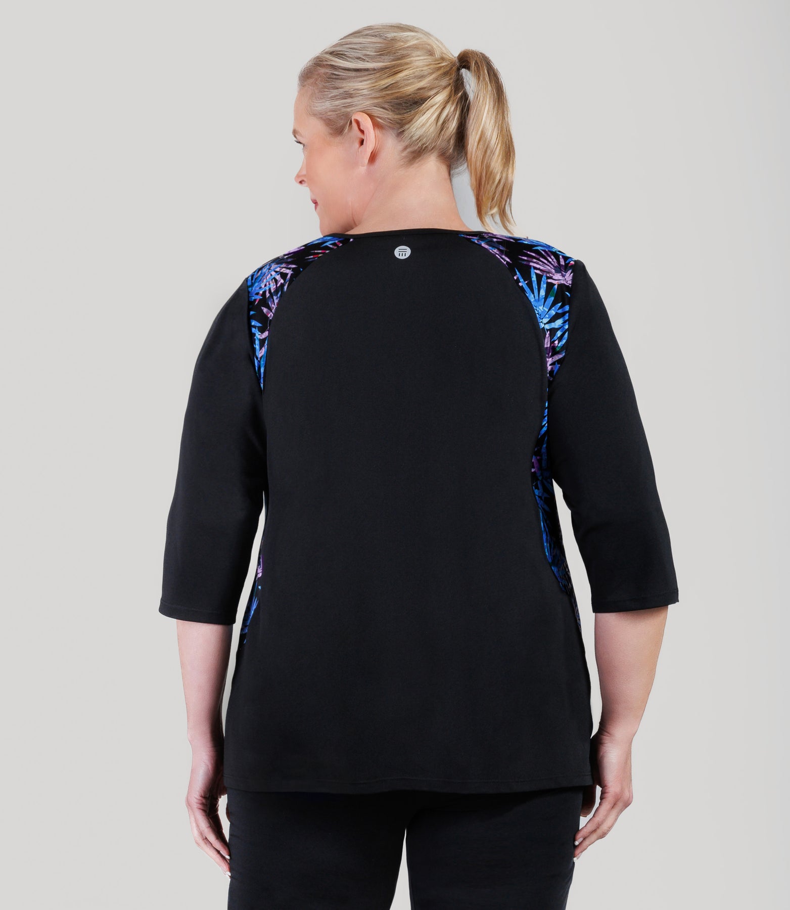 Plus Size Rash Guards AquaSport Three Quarter Sleeve Plus Size Rash Guard - Jewel Palmetto ...