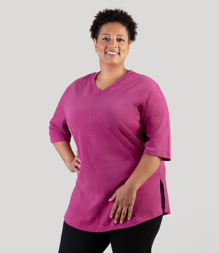 Legacy Cotton Casual Tunic Classic Colors | JunoActive Plus Size