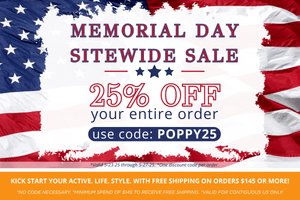 JunoActive plus size women's clothing Memorial Day Sitewide Sale - 25% off your entire order with code: POPPY25 valid May 23rd through May 27th 2025.