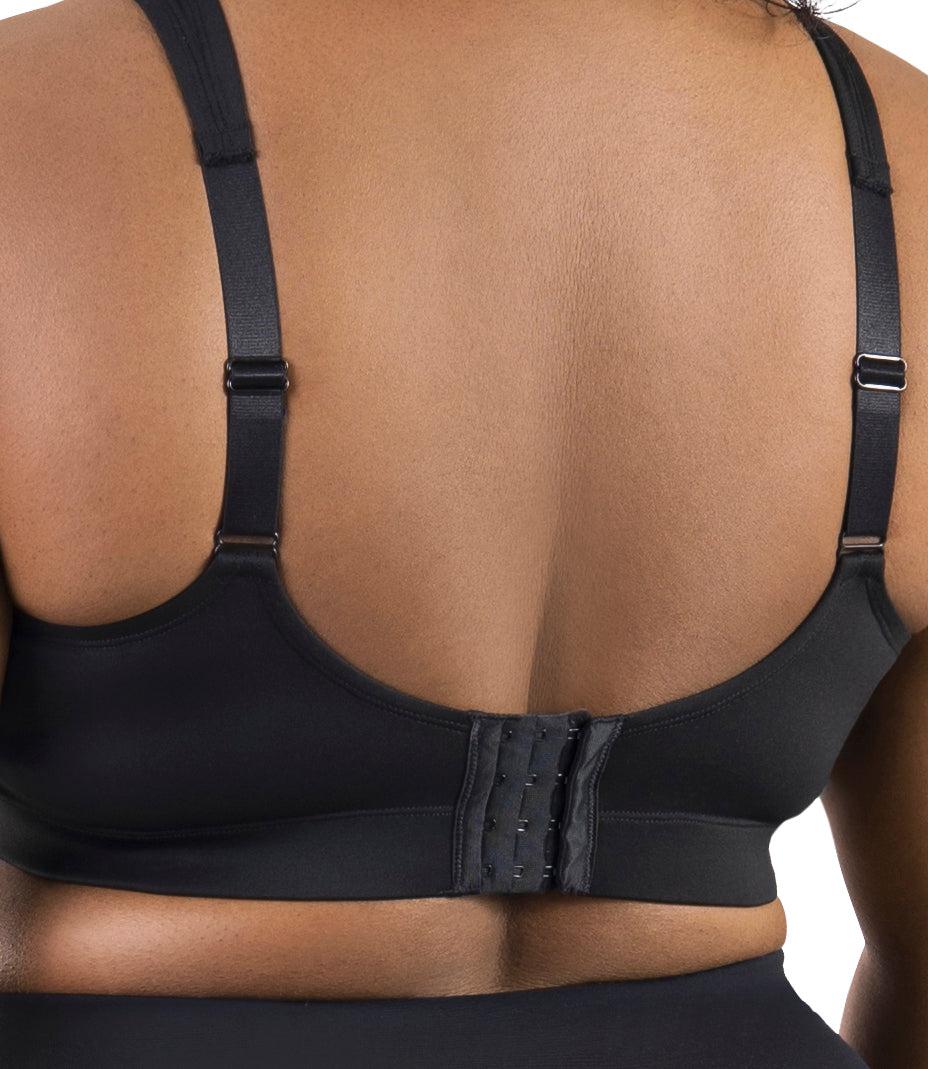 Hop Wo Trading Co LTD Plus Size Comfort Support Back Clasp Plus Size Sports Bra Junoactive Plus Size Women s Sports Bra 5X Black Size 5X