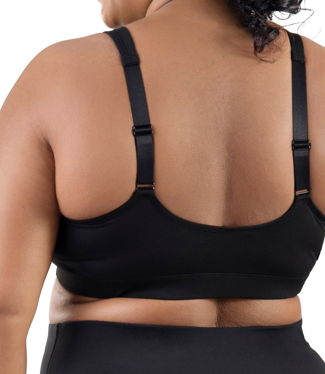 YWDJ Womens Sports Bras Plus Size Front Closure Zip Snap Zip Up Yoga Bras  High Impact Sports Front Close for Full Figured Women Cross Large Size High